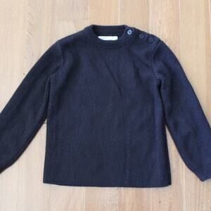Les Essentiels de Monoprix Kids Wool‎ Acrylic Blend Long Sleeve Black Sweater 5